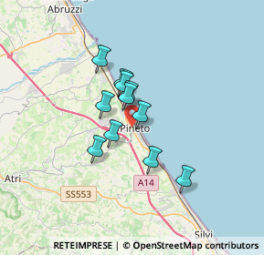 Mappa Via Mazzini, 64025 Pineto TE, Italia (2.37)