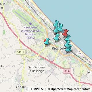 Mappa Via Veneto, 47838 Riccione RN, Italia (1.56231)