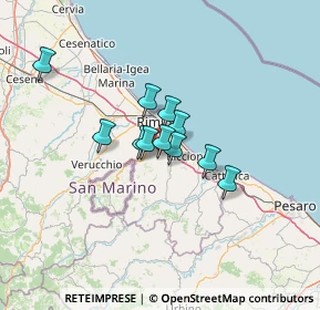 Mappa Via Lagone, 47924 Rimini RN, Italia (8.51727)