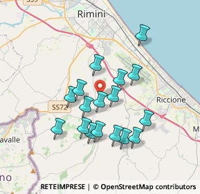 Mappa Via Lagone, 47924 Rimini RN, Italia (3.19)