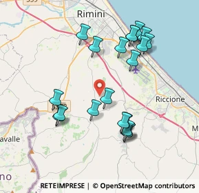 Mappa Via Lagone, 47924 Rimini RN, Italia (3.8705)