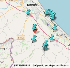 Mappa Via Lagone, 47924 Rimini RN, Italia (3.85737)