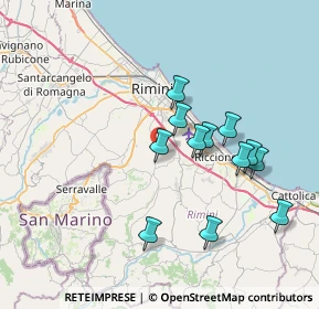 Mappa Via Lagone, 47924 Rimini RN, Italia (6.865)