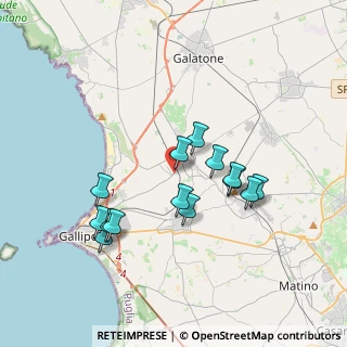 Mappa Viale Gallipoli, 73017 Sannicola LE, Italia (3.61857)