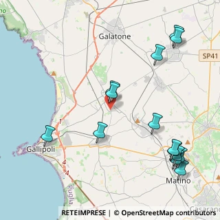 Mappa SP per Alezio, 73017 Sannicola LE, Italia (5.65571)