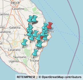 Mappa SP60, 73027 Minervino di Lecce LE, Italia (9.9675)