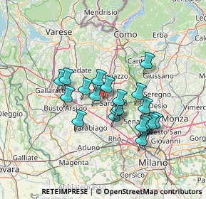 Mappa Via Fratelli Ghirimoldi, 21040 Gerenzano VA, Italia (10.872)