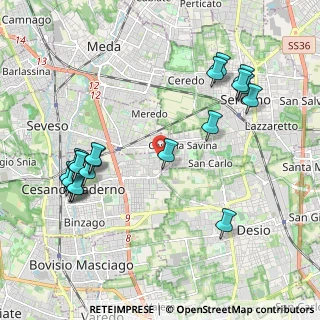 Mappa Via Basento, 20811 Cesano Maderno MB, Italia (2.306)