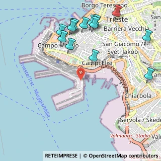 Mappa Via della Rampa, 34123 Trieste TS, Italia (1.29)