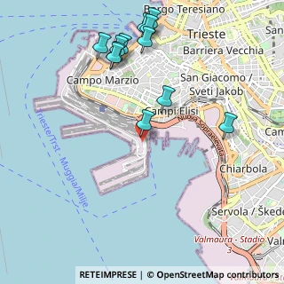 Mappa Via della Rampa, 34123 Trieste TS, Italia (1.165)