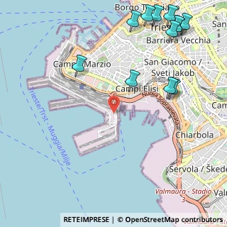Mappa Via della Rampa, 34123 Trieste TS, Italia (1.4825)
