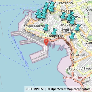 Mappa Via della Rampa, 34123 Trieste TS, Italia (1.338)