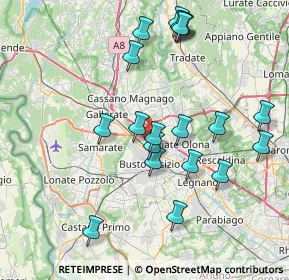 Mappa Via Cairate, 21052 Busto Arsizio VA, Italia (8.032)