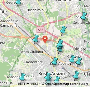 Mappa Via Cairate, 21052 Busto Arsizio VA, Italia (3.0965)