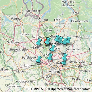 Mappa Via Fulvio Bracco, 20811 Cesano Maderno MB, Italia (9.42571)