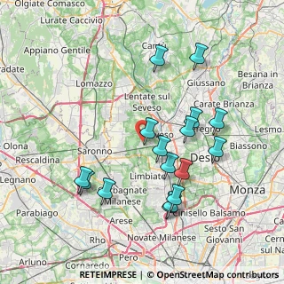 Mappa Via Fulvio Bracco, 20811 Cesano Maderno MB, Italia (7.57563)