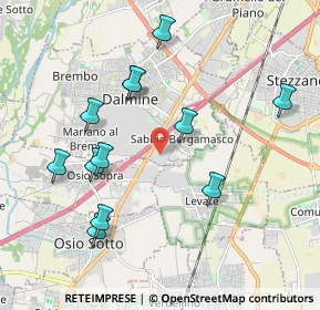 Mappa Via Dossi, 24044 Dalmine BG, Italia (2.01333)