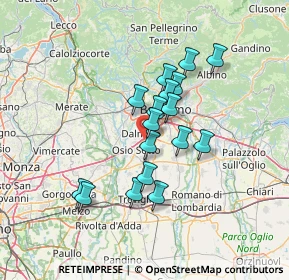 Mappa Via Dossi, 24044 Dalmine BG, Italia (10.96471)