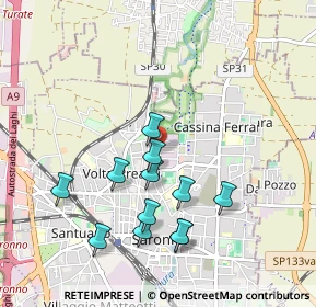 Mappa Via Don R. Montoli, 21047 Saronno VA, Italia (0.92083)