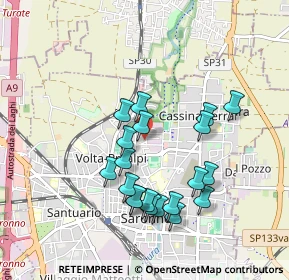 Mappa Via Don R. Montoli, 21047 Saronno VA, Italia (0.862)