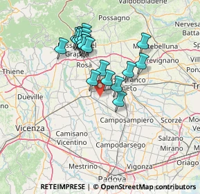 Mappa Via Giarette, 35019 Tombolo PD, Italia (12.4345)