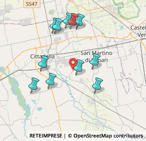 Mappa Via Giarette, 35019 Tombolo PD, Italia (3.60545)