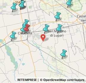 Mappa Via Giarette, 35019 Tombolo PD, Italia (5.12615)