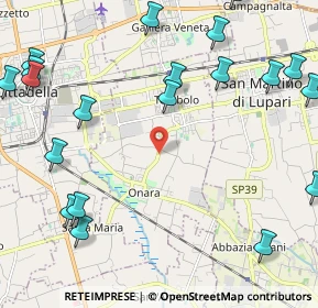 Mappa Via Giarette, 35019 Tombolo PD, Italia (2.9925)