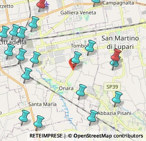 Mappa Via Giarette, 35019 Tombolo PD, Italia (2.79368)