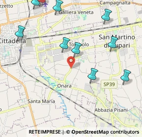 Mappa Via Giarette, 35019 Tombolo PD, Italia (2.65545)