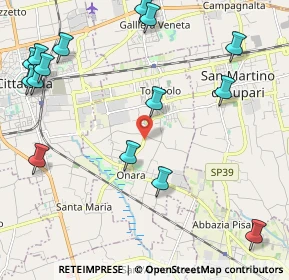 Mappa Via Giarette, 35019 Tombolo PD, Italia (2.76733)