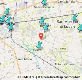 Mappa Via Giarette, 35019 Tombolo PD, Italia (3.13308)