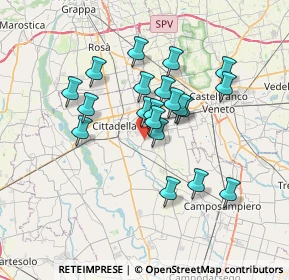 Mappa Via Giarette, 35019 Tombolo PD, Italia (5.7325)