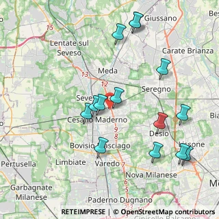 Mappa Via Giovanni de Medici, 20811 Cesano Maderno MB, Italia (4.32214)