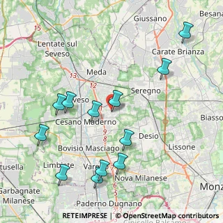 Mappa Via Moncenisio, 20811 Cesano Maderno MB, Italia (4.55)