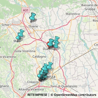 Mappa Via Martiri della Libertà, 36034 Dueville VI, Italia (8.7705)