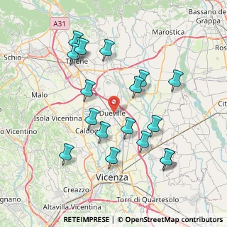 Mappa Via Martiri della Libertà, 36034 Dueville VI, Italia (7.84333)