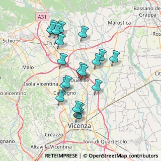 Mappa Via Martiri della Libertà, 36034 Dueville VI, Italia (6.67053)