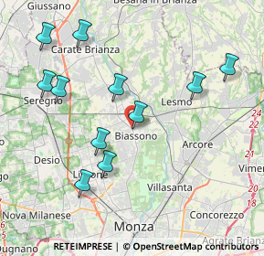 Mappa Biassono, 20853 Biassono MB, Italia (4.18455)