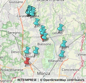 Mappa Biassono, 20853 Biassono MB, Italia (4.0715)