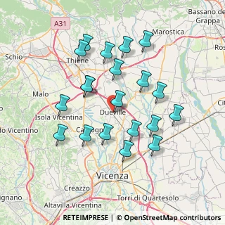 Mappa Via Dante, 36031 Dueville VI, Italia (6.992)