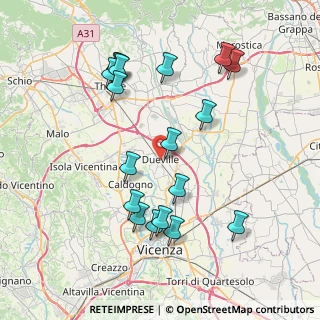 Mappa Via Rinaldo Arnaldi, 36031 Dueville VI, Italia (8.10111)