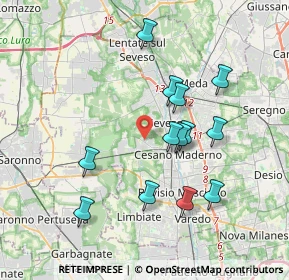 Mappa Via Sardegna, 20031 Cesano Maderno MB, Italia (3.51615)