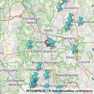 Mappa Via Francesco Ferrucci, 20811 Cesano Maderno MB, Italia (6.121)