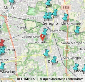 Mappa Via Cardinale Federico Borromeo, 20831 Seregno MB, Italia (3.272)