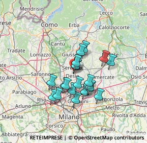 Mappa Via dei Pini, 20831 Seregno MB, Italia (10.335)
