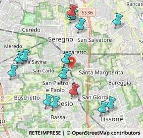 Mappa Via dei Pini, 20831 Seregno MB, Italia (2.39214)