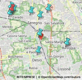 Mappa Via dei Pini, 20831 Seregno MB, Italia (2.7075)