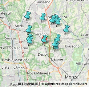 Mappa Via dei Pini, 20831 Seregno MB, Italia (2.95)