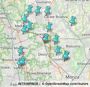 Mappa Via dei Pini, 20831 Seregno MB, Italia (4.11313)